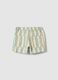 Multicolour striped pure cotton shorts for toddler_1