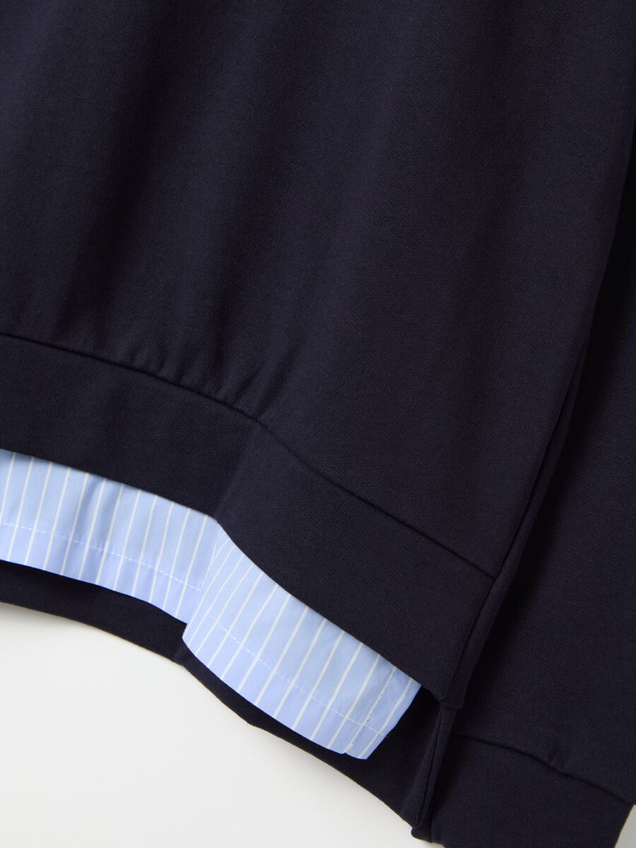 Sweatshirt with layered-effect insert_5