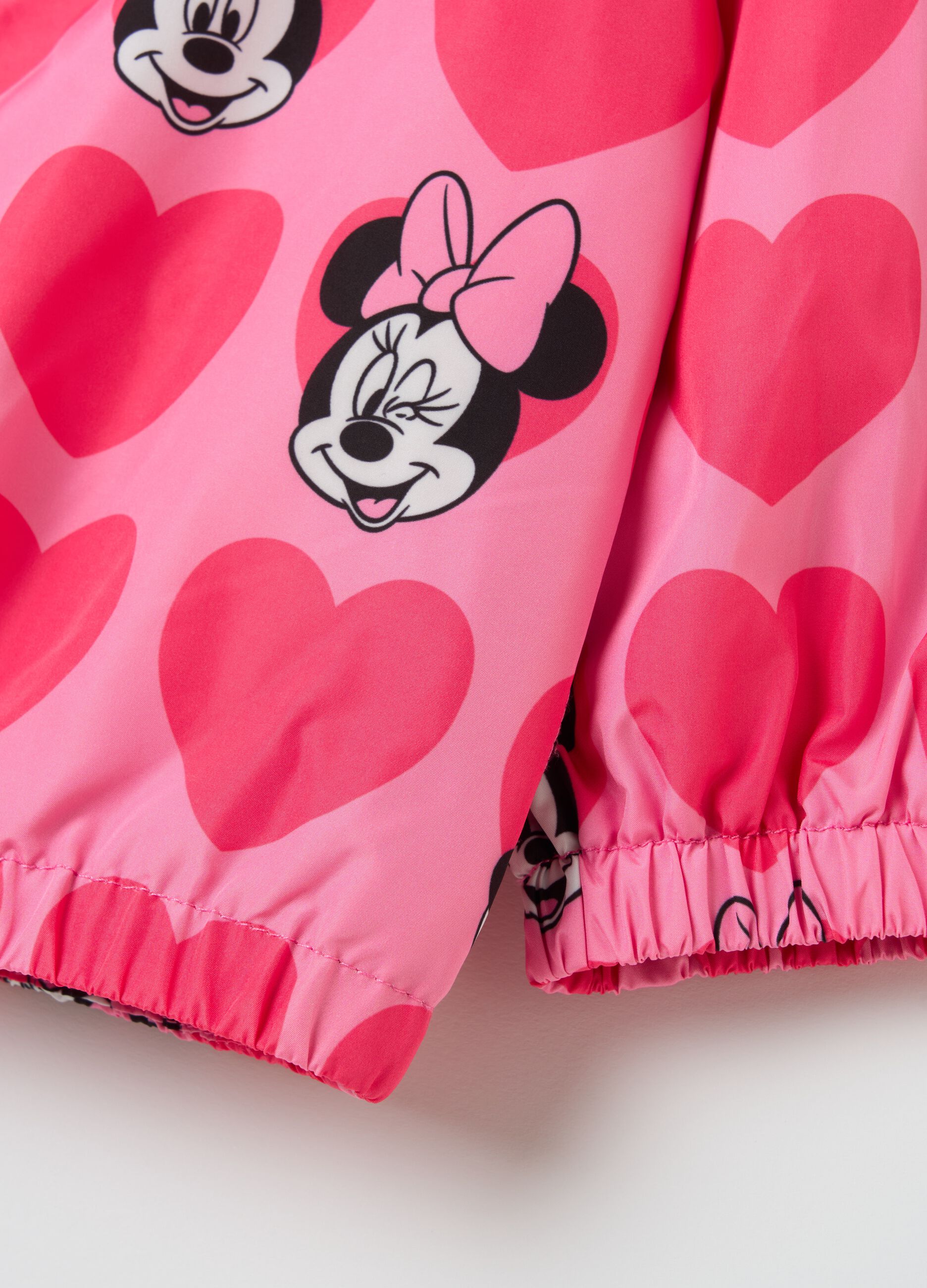 Jacket with hood and Minnie Mouse print