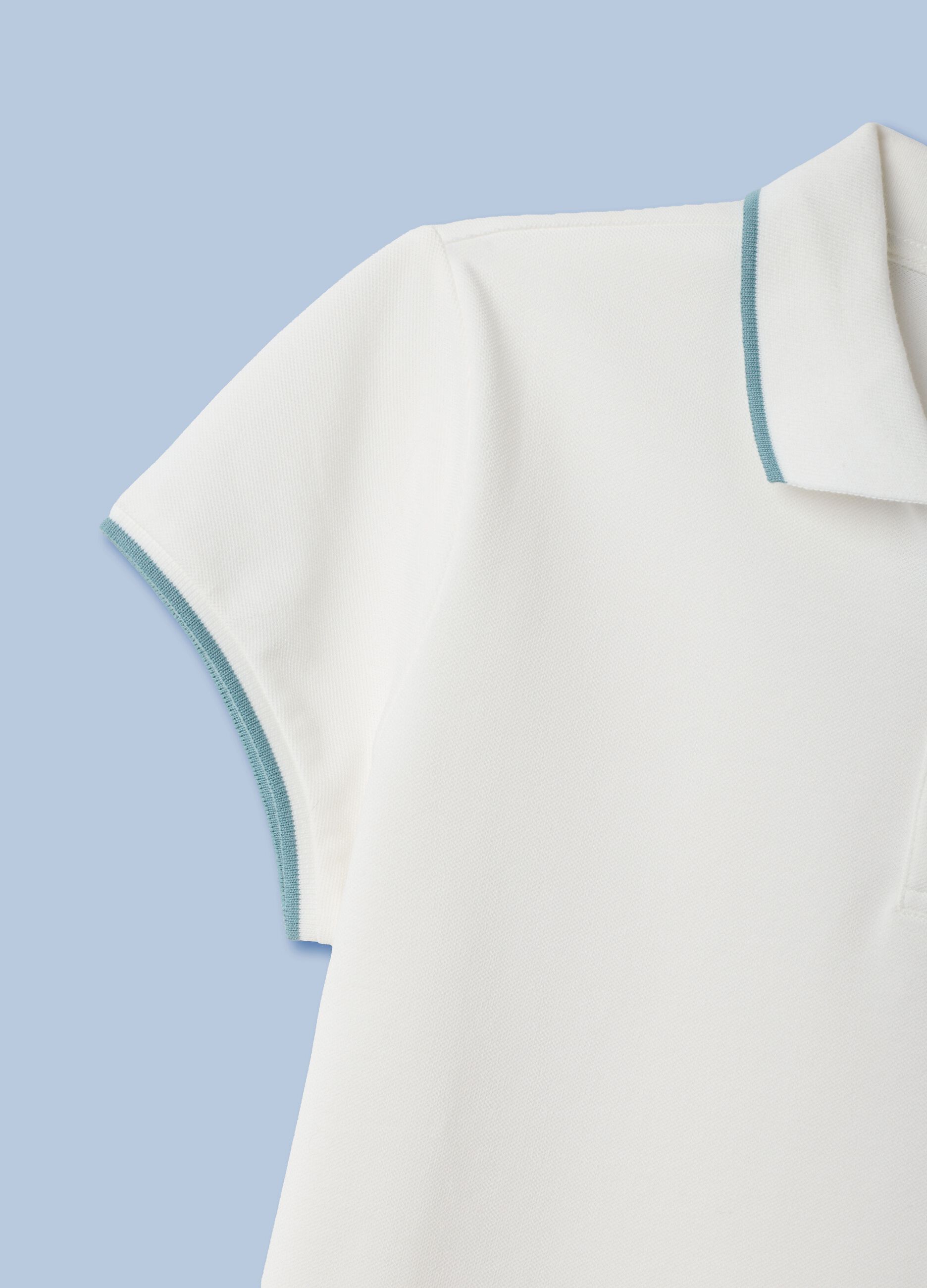 White ALTAVIA SAILING stretch cotton polo shirt