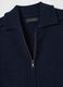 Blue regular fit zip cardigan_1