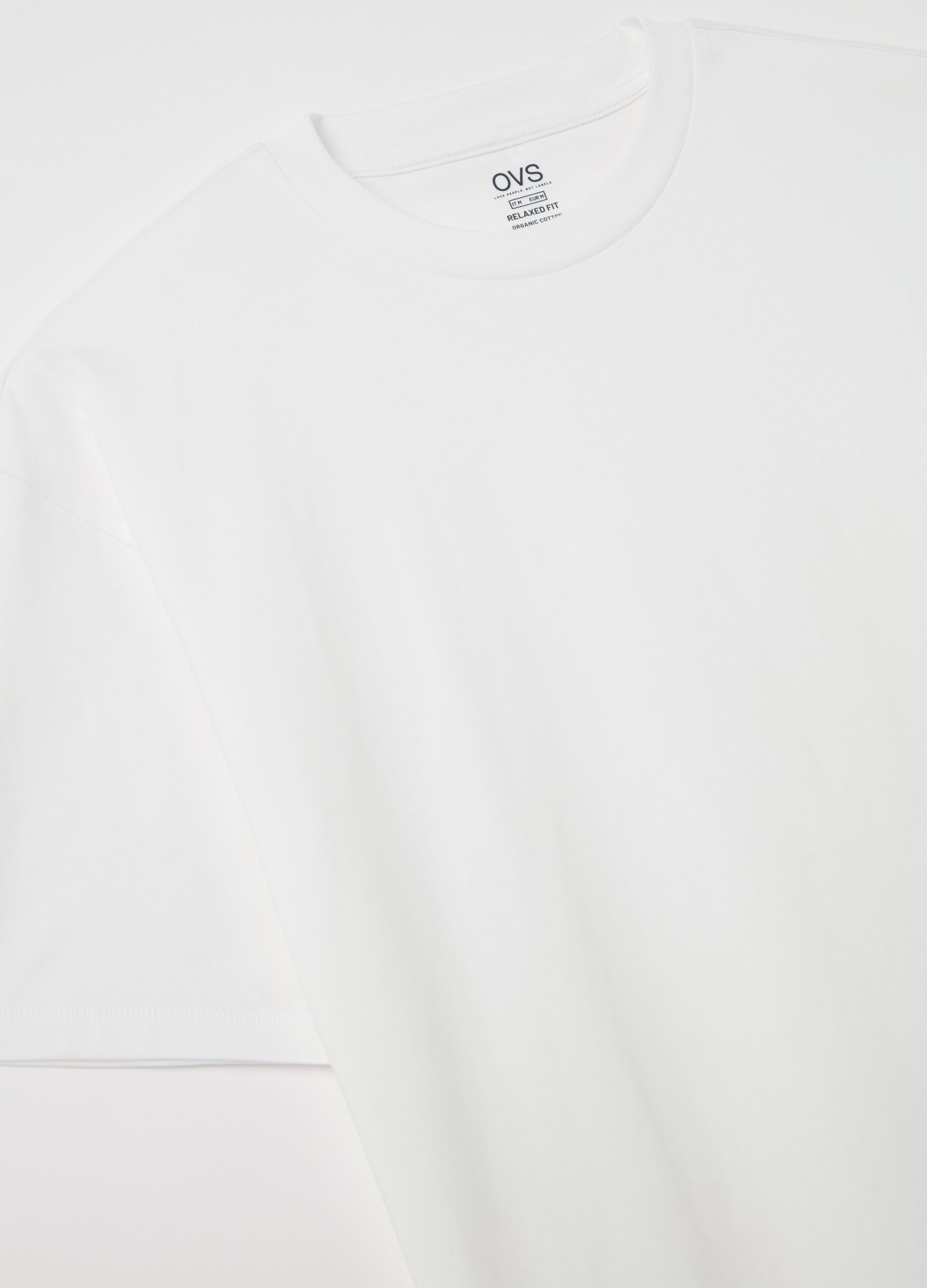 Solid colour T-shirt in organic cotton