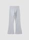Girls' slim-fit stretch organic cotton grey trousers_1