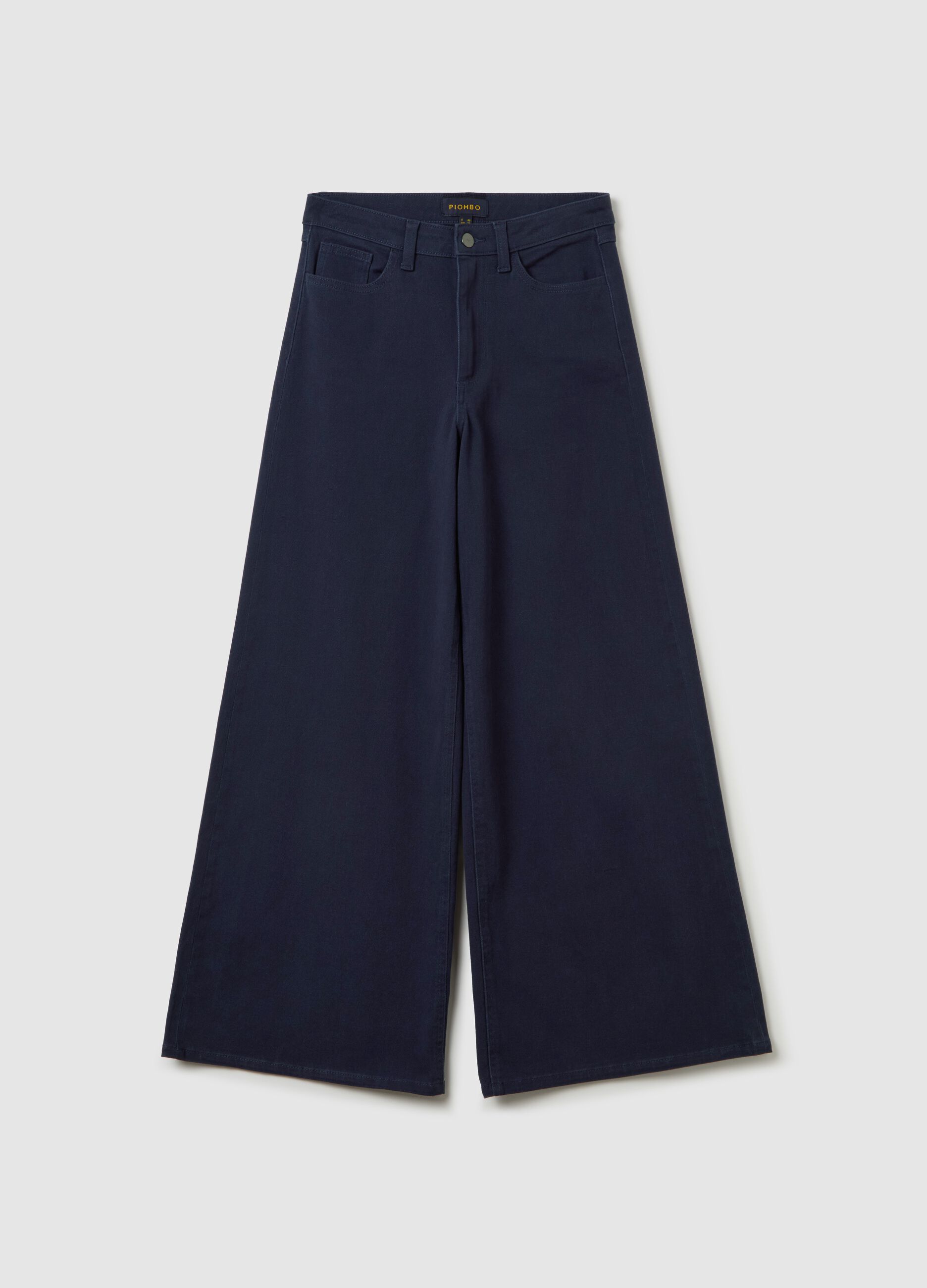 Flare-fit trousers in stretch cotton