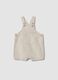 Beige cotton-linen blend baby dungarees regular fit_0