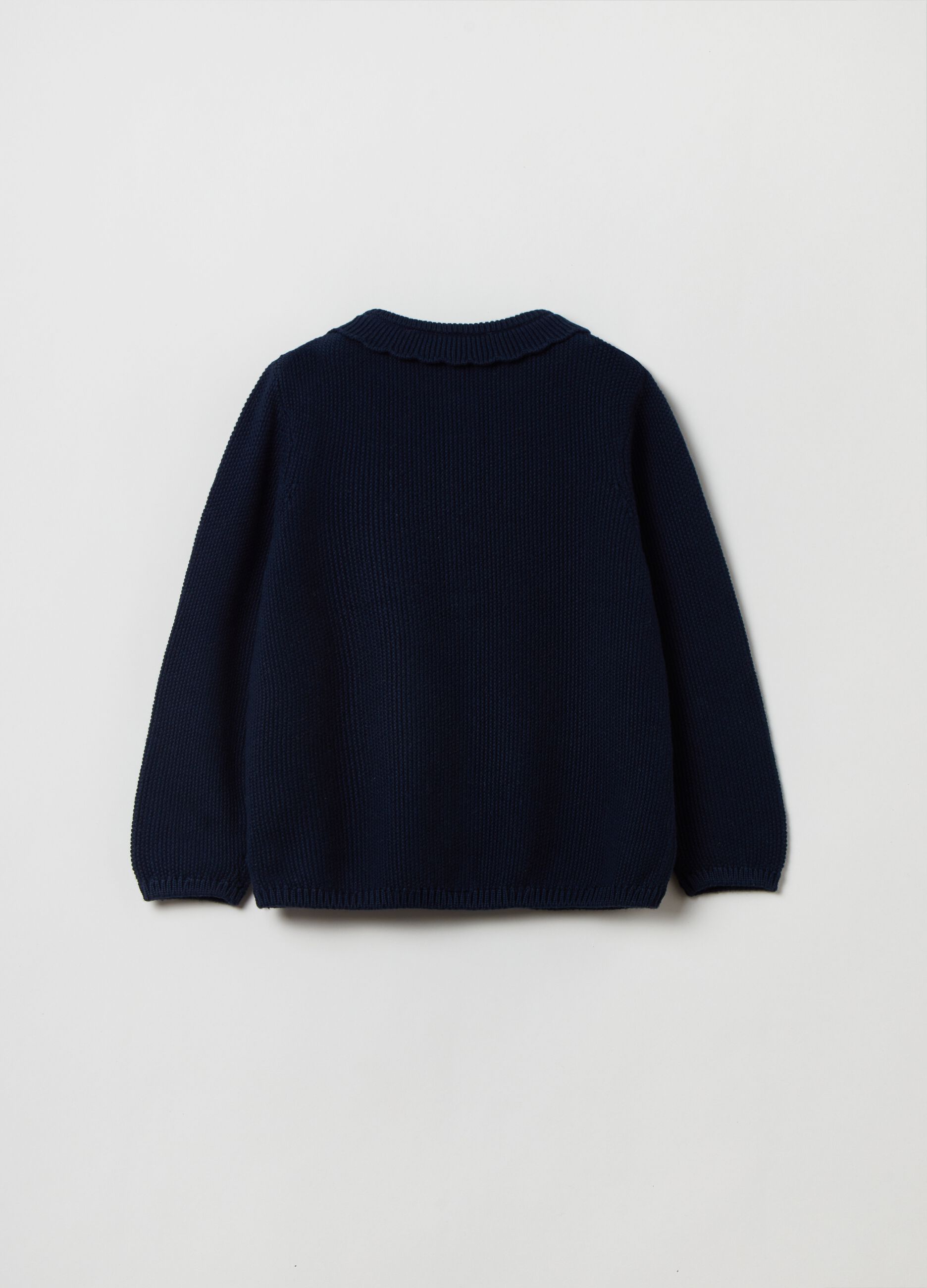 Cardigan in cotone con colletto_1