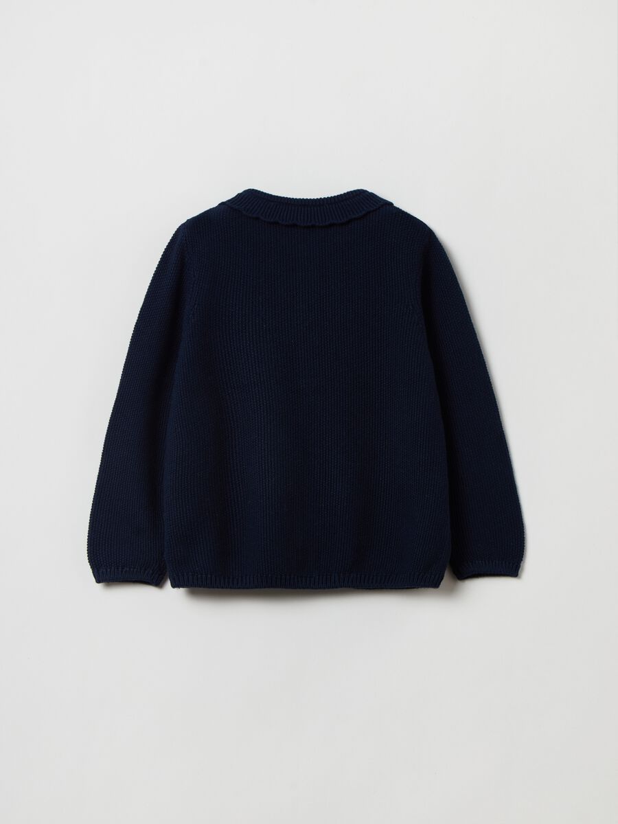 Cardigan in cotone con colletto_1