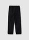 Boys' black cotton blend cargo trousers_1