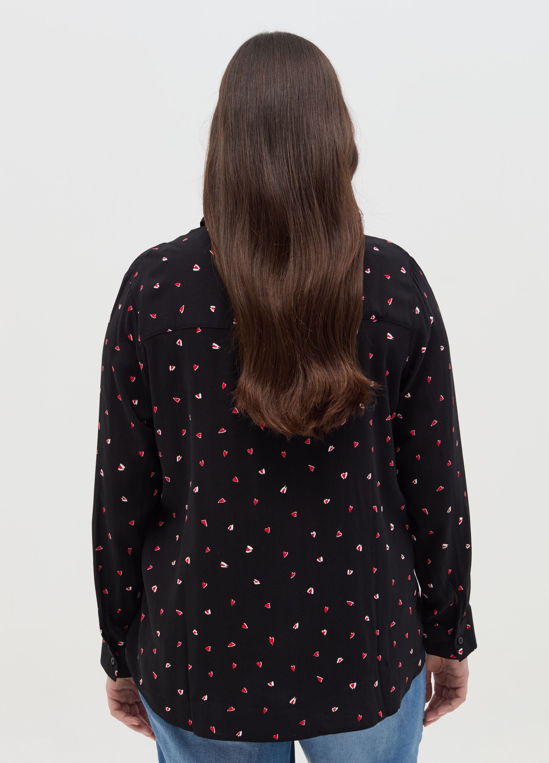Curvy viscose shirt