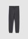 Boy's grey pure cotton jogger trousers, regular fit_0