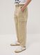 Boy's beige stretch cotton cargo trousers, regular fit_1