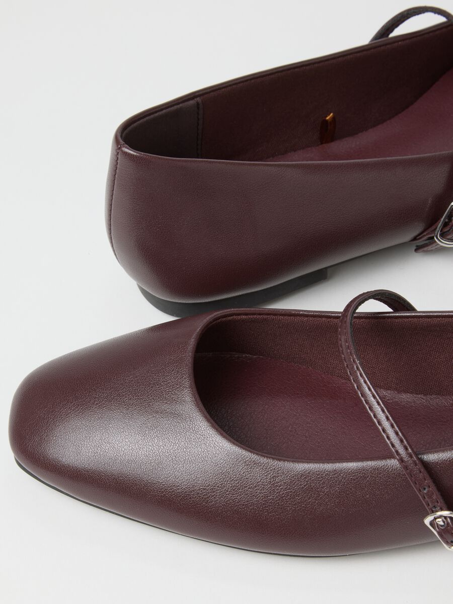 Brown ballet flats with strap_2