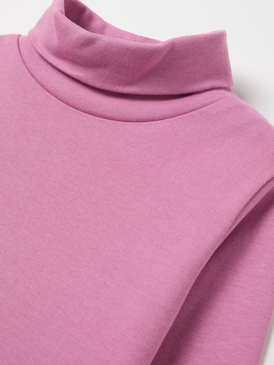 T-shirt in cotone a collo alto_2