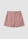 Pink shorts in a viscose, cotton and linen blend &ndash; regular fit_0