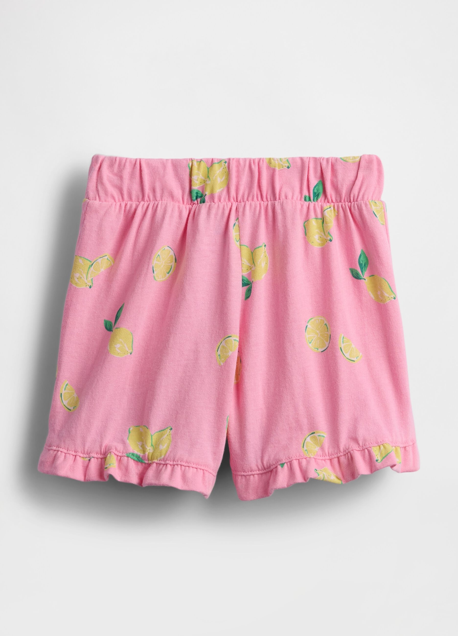 Pink Shorts with Lemon Print