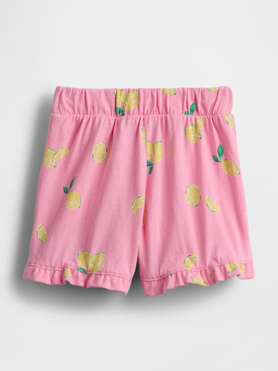 Pink Shorts with Lemon Print_1