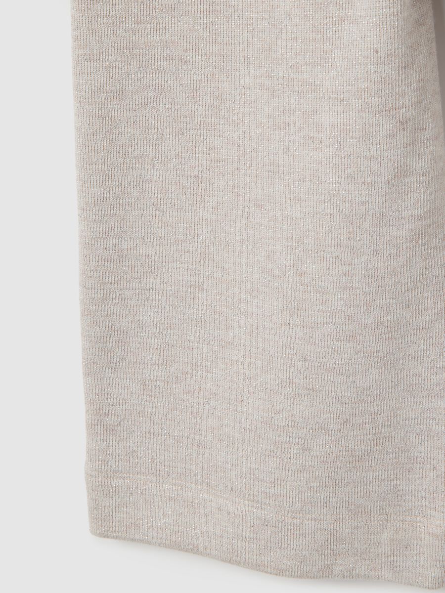 Pantalone jogger  elasticizzato beige da bambina regular fit_3