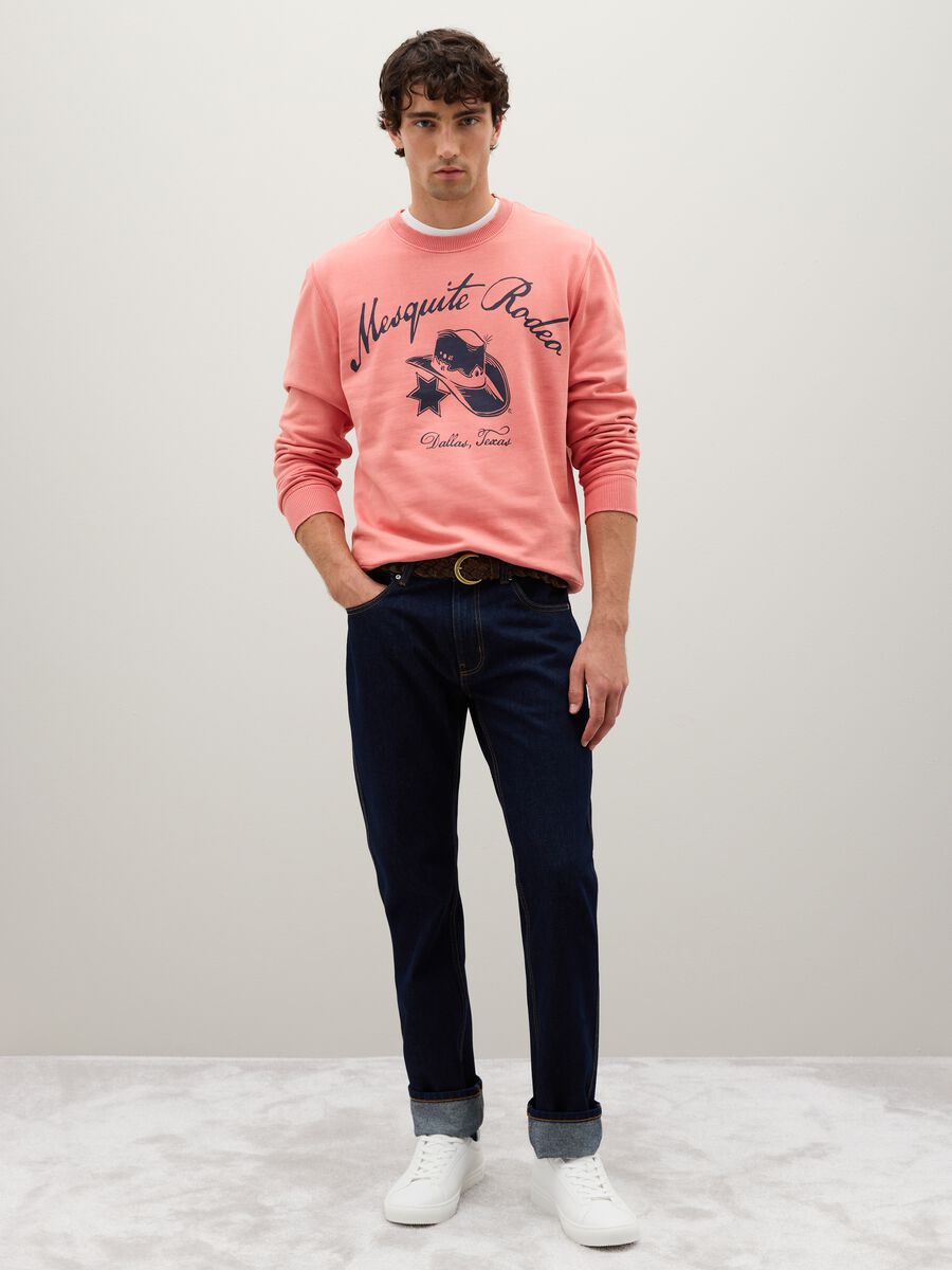 Felpa in puro cotone rosa regular fit_1