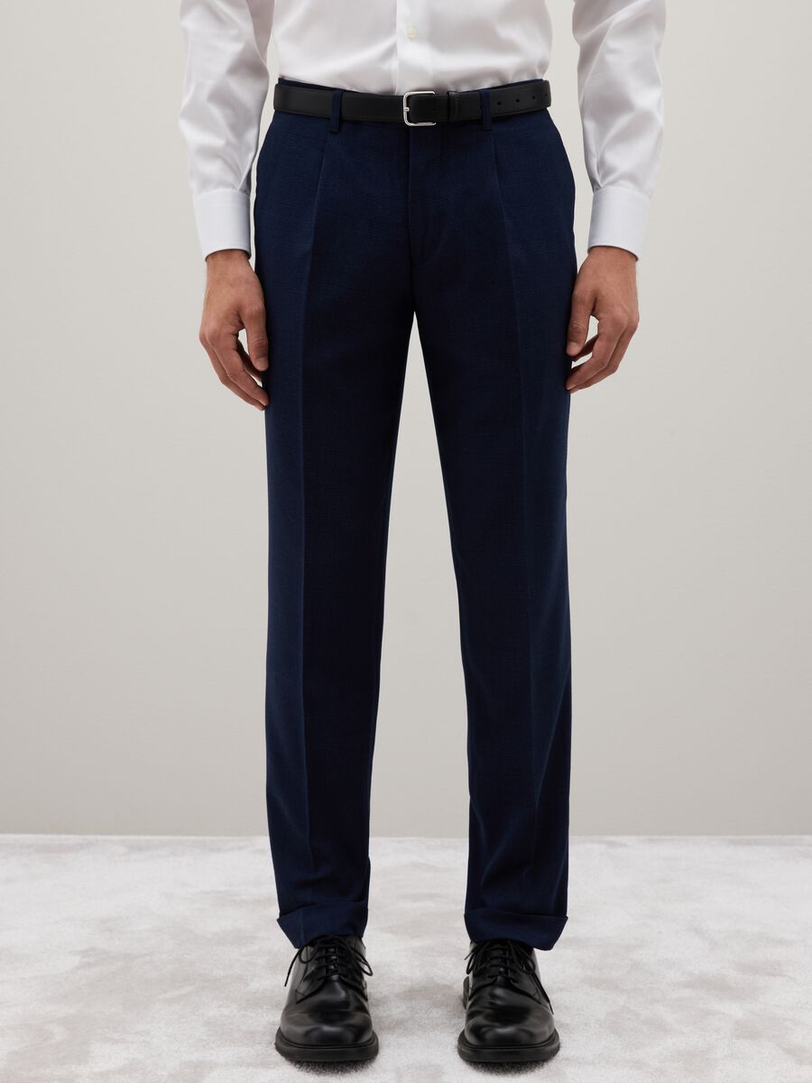 Pantaloni blu slim fit_1