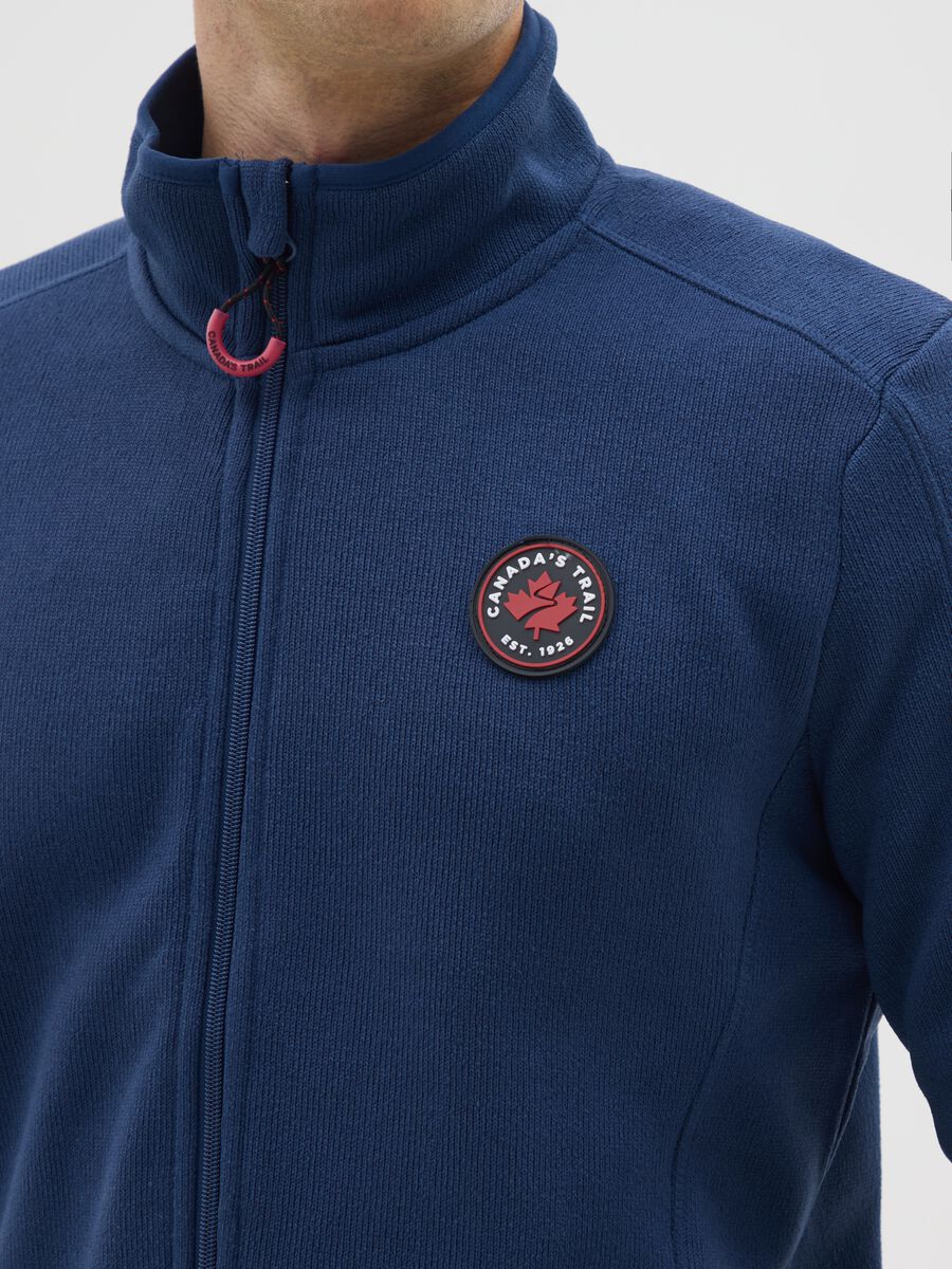 Heavy Blue Jacket with Zip and Canada Trail Logo_3