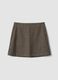 Multicoloured checked wool and viscose-blend skirt_4