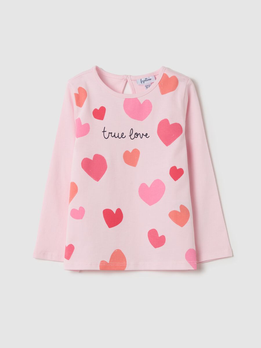 Long-sleeved T-shirt with "True Love" print_0