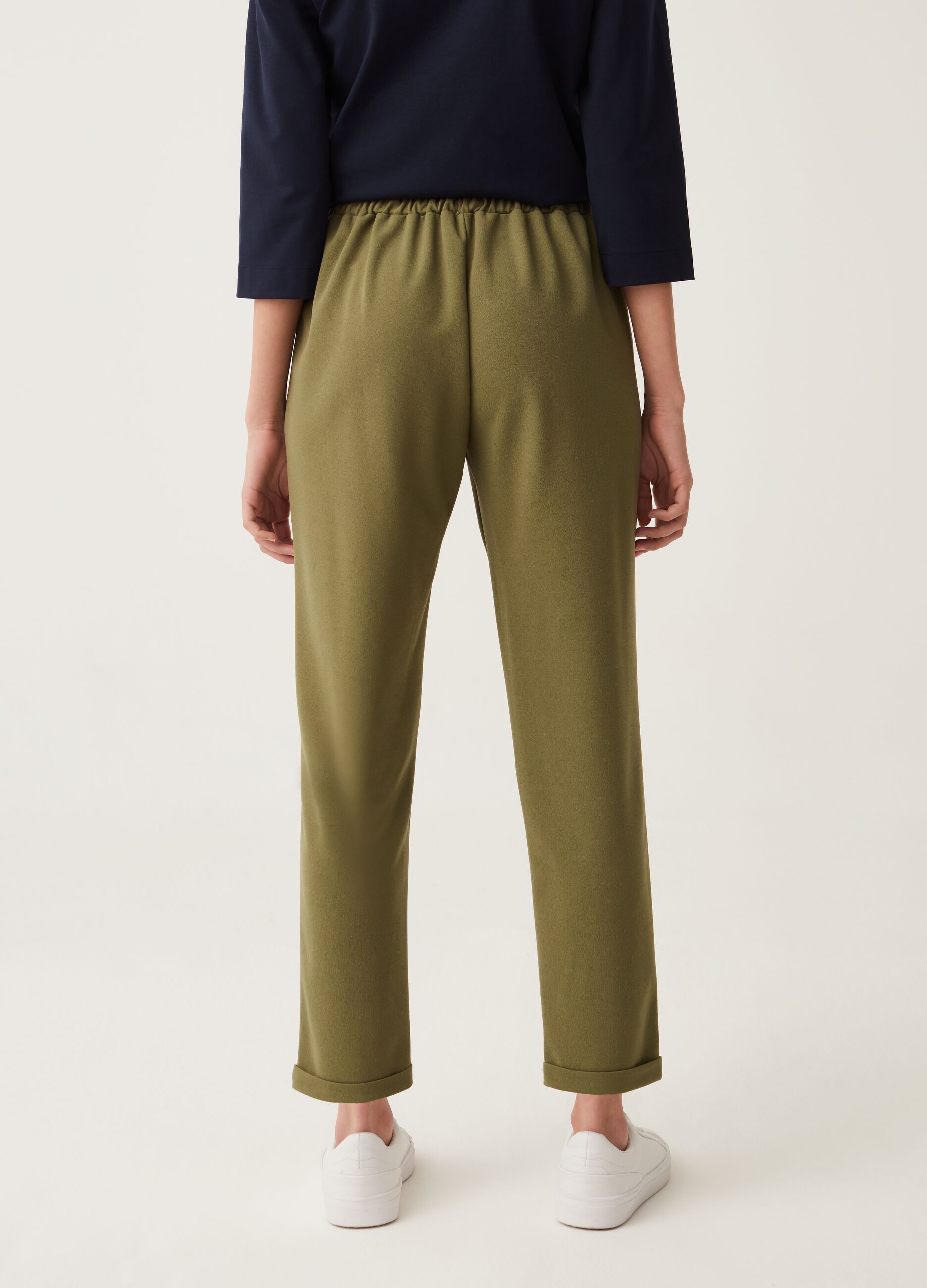 Pantaloni a sigaretta con risvolti Hybrid_2