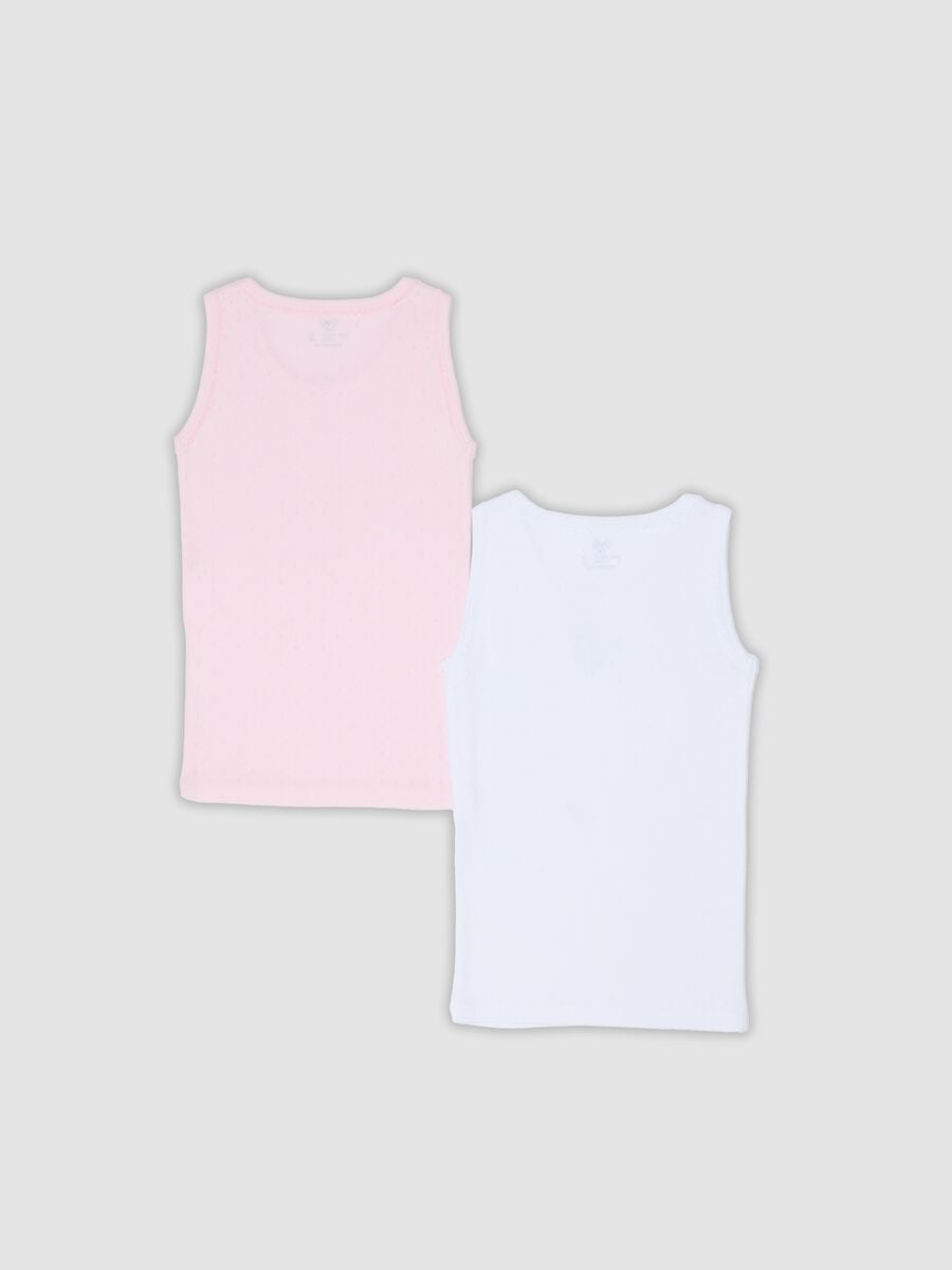 2-pack pink and white organic cotton vests for girls_1