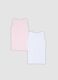 2-pack pink and white organic cotton vests for girls_1
