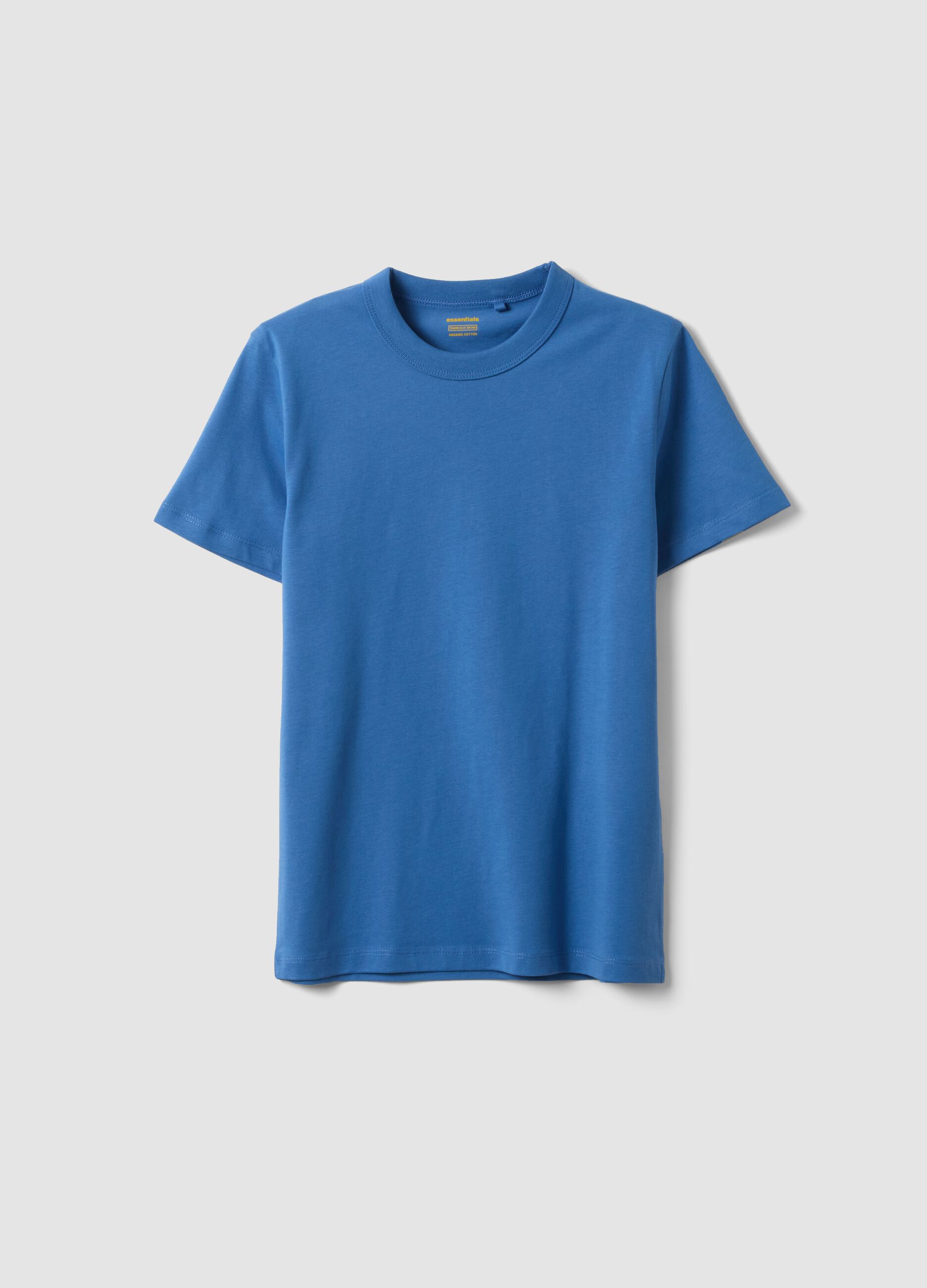 Boys' blue pure cotton regular-fit T-shirt