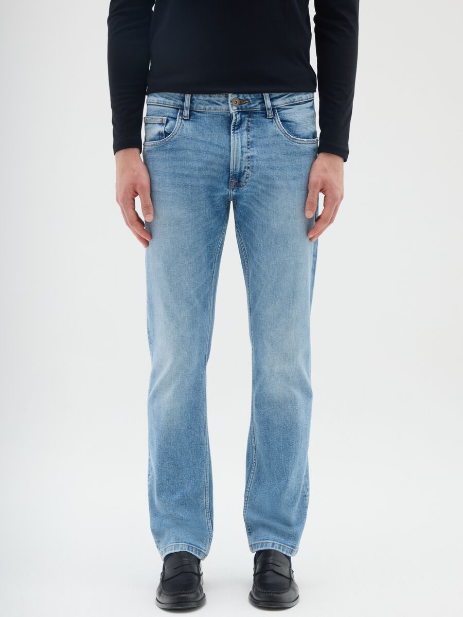Stretch Denim Blue Jeans_1