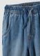 Light blue cotton and viscose blend joggers with drawstring for boys_2