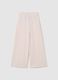 Pink chenille trousers for girls_1
