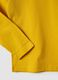 Yellow cotton and viscose blend T-shirt with college print for boys_3