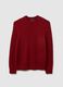 Regular fit red cotton blend jumper_4