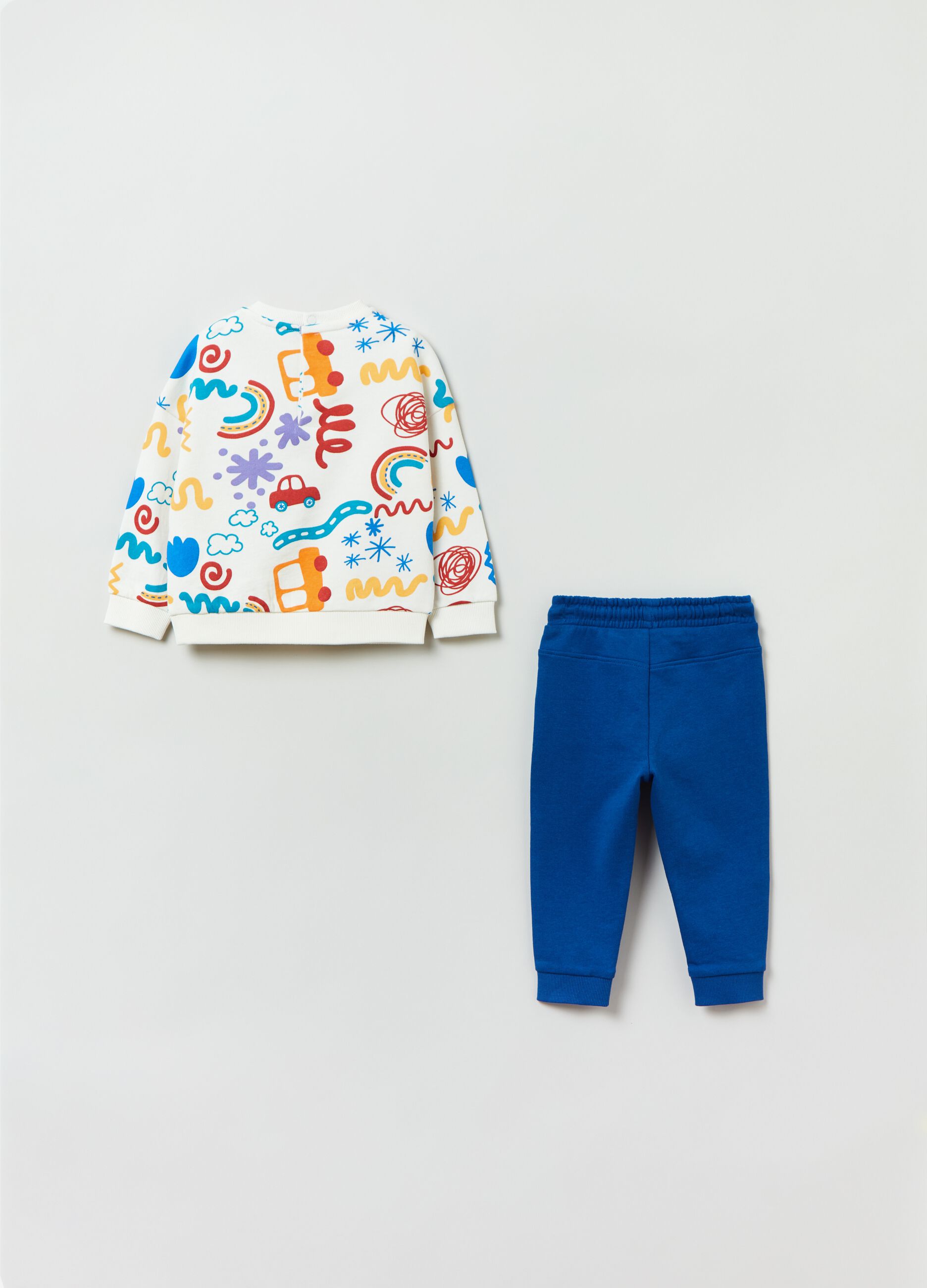 Jogging set in felpa con stampa _1
