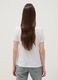 White pure cotton T-shirt with front print_3