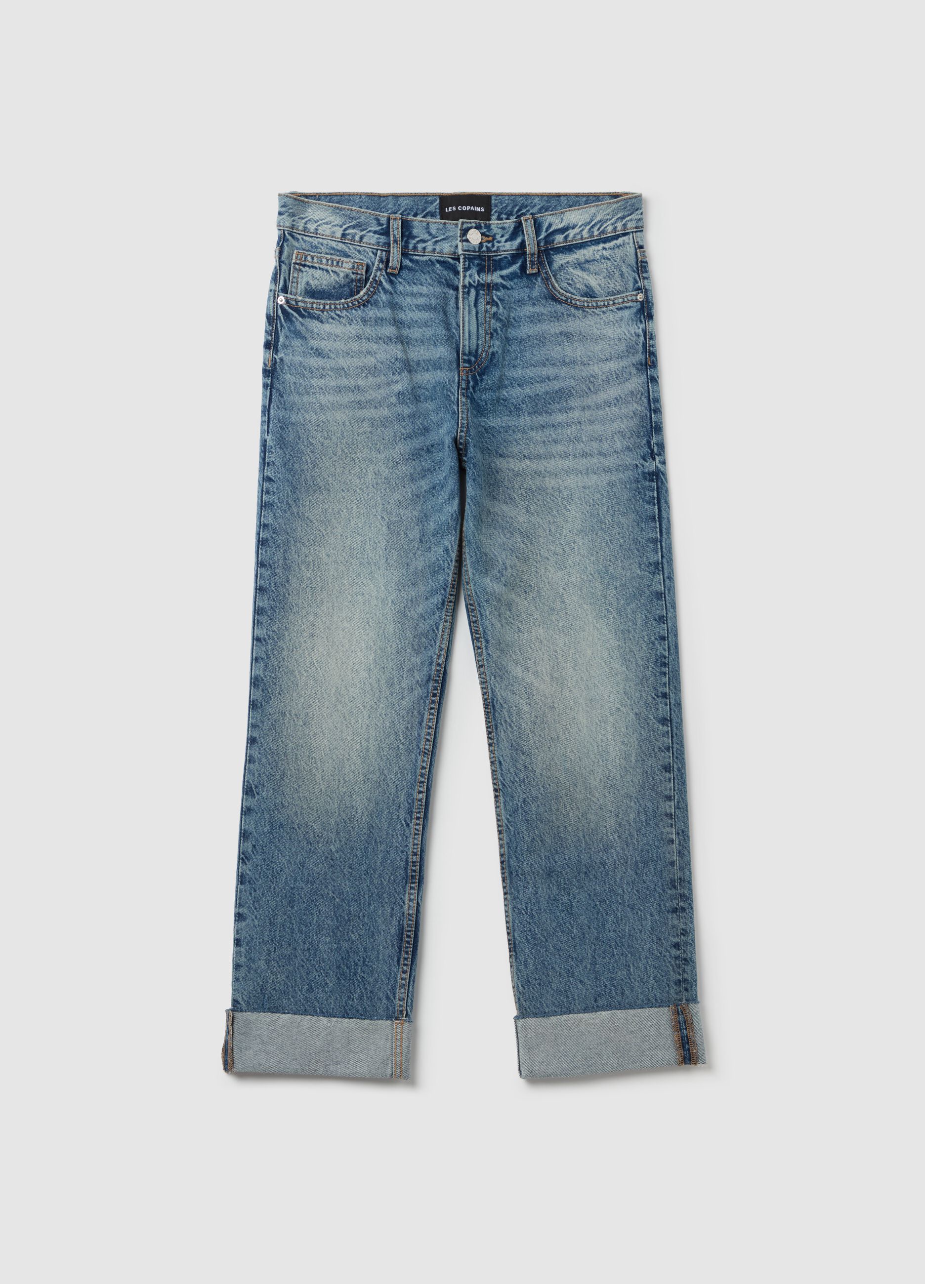Relaxed-fit ankle jeans with turn-ups