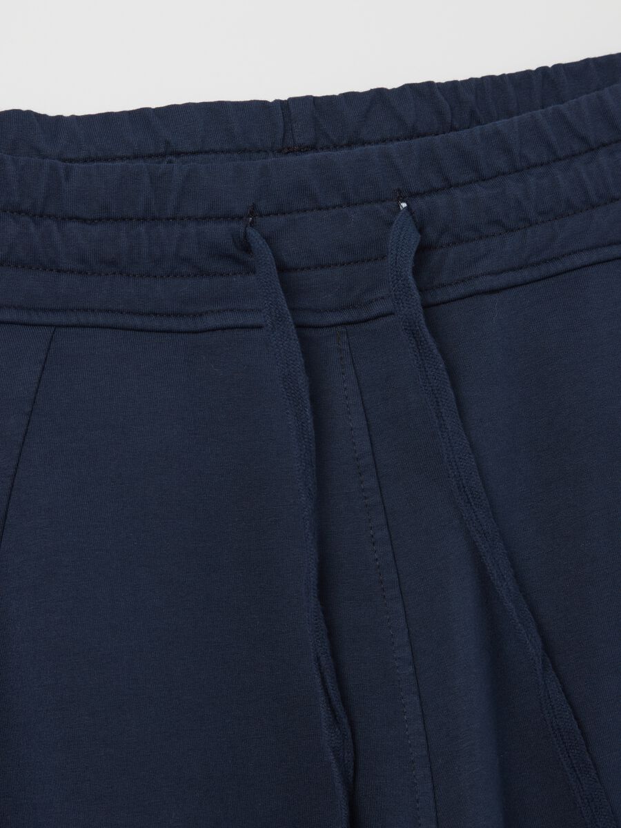 Blue fluid trousers with wide leg_5