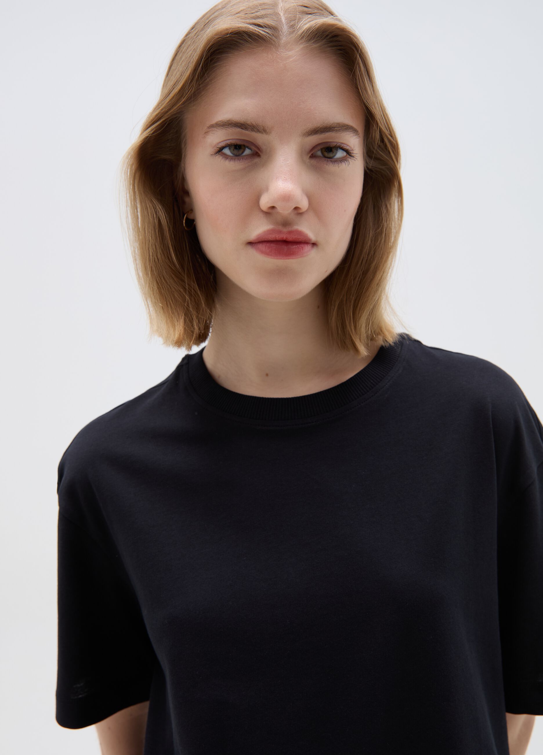 Boxy-fit T-shirt in organic cotton