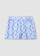 White organic cotton shorts with light-blue embroidery_0