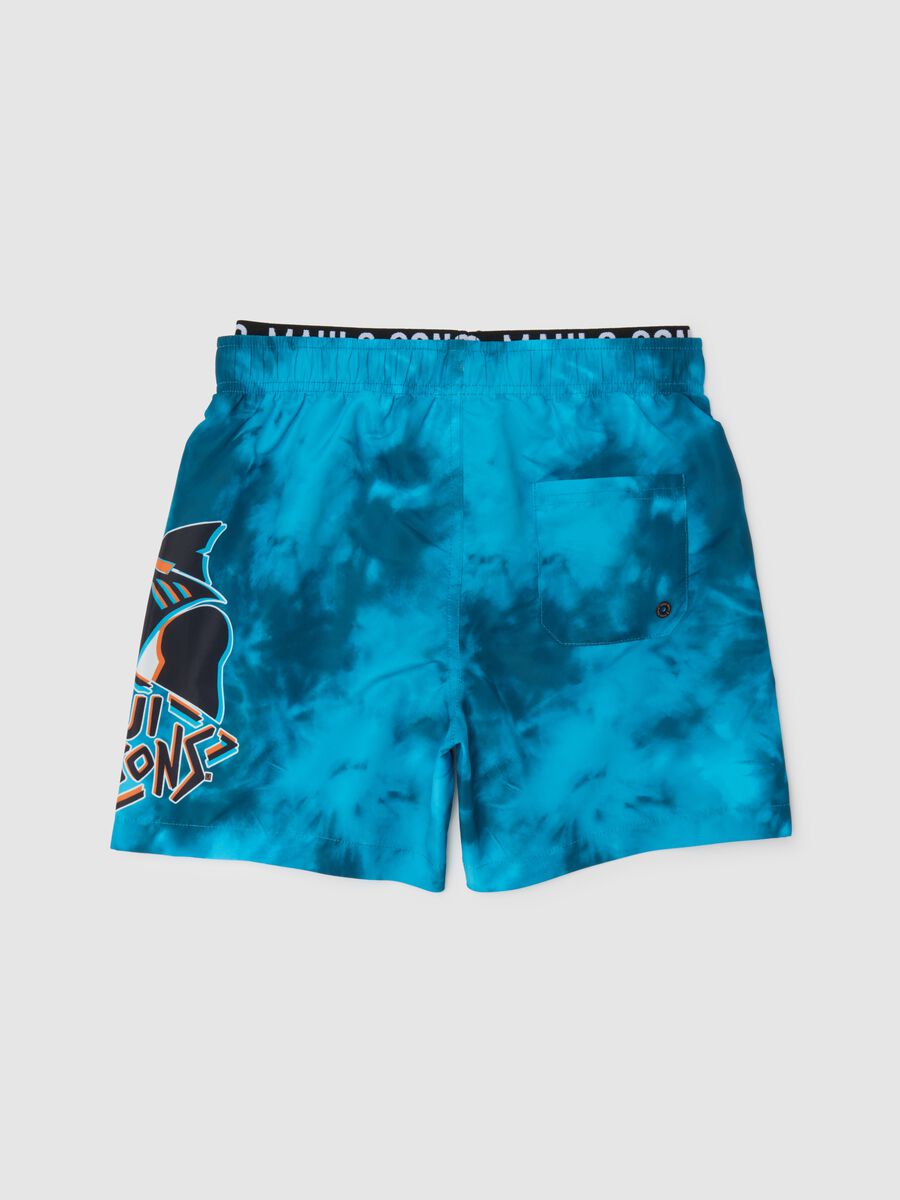 Boys' swimwear in blue fabric regular fit_1