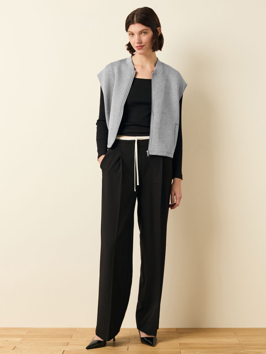 Full-zip gilet in scuba_2