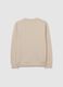 Boys' beige pure cotton sweatshirt with regular fit and round neckline_4