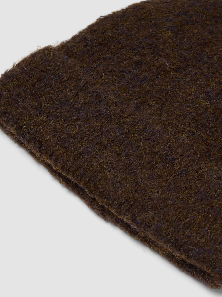 Blue and brown stretch wool hat_2