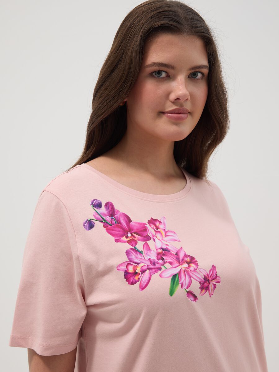 Pink pure cotton regular fit t-shirt with print_3