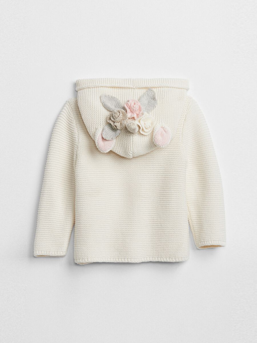 Knitted cardigan with unicorn hood_1
