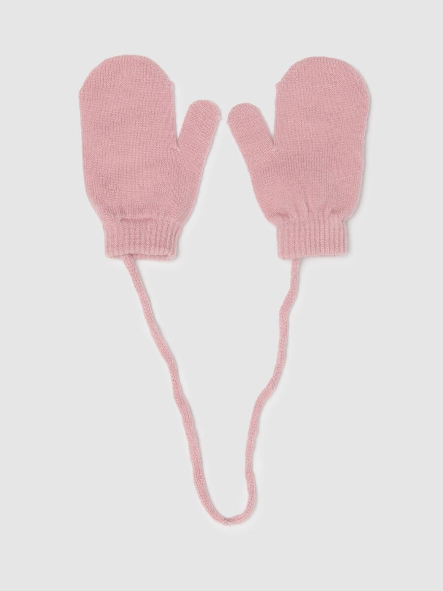 Pink Disney Print Girl's Gloves_1
