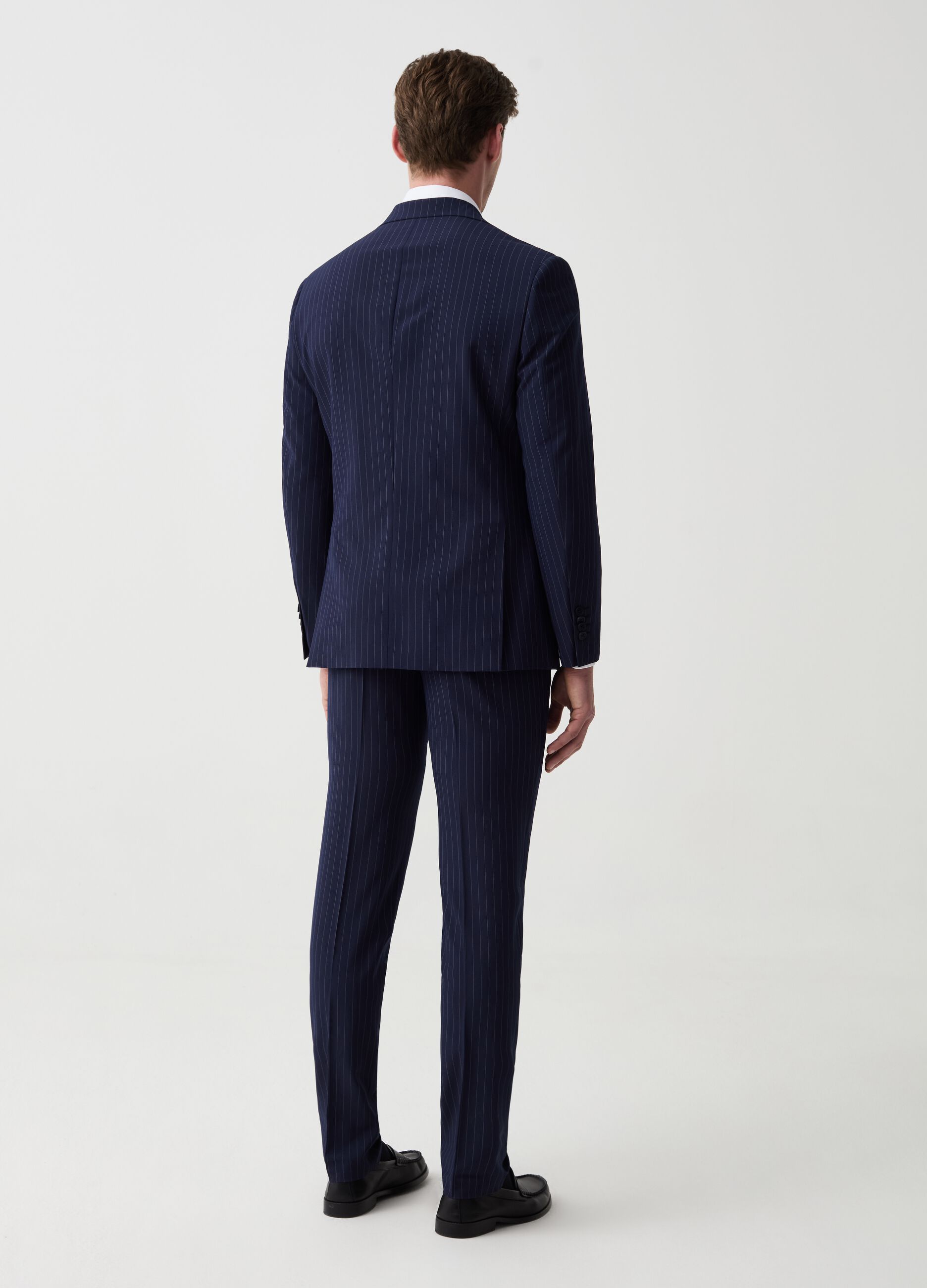 Abito easy fit gessato doppiopetto Blu scuro da Uomo OVS