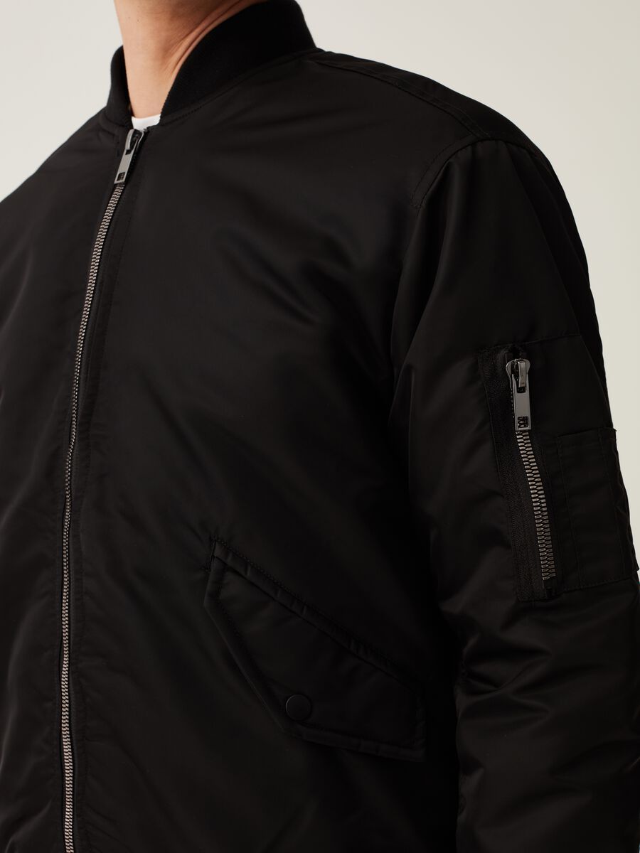 Bomber full-zip tinta unita_3